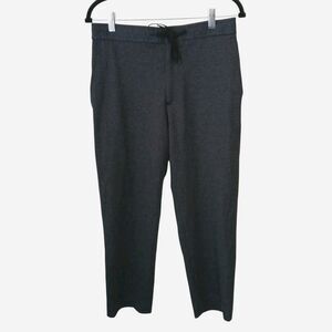 Theory Size 30 Cropped‎ Easy Pants Knit Elastic/Tie Waist Dark Blue Gray  Ponte